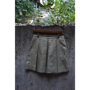 Club Monaco Metallic Brocade Pleated Mini Skirt – Size 2
